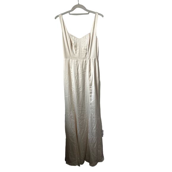 Reformation Payton Satin Dress in Fior Di Latte size 2 NWT - Picture 1 of 8